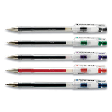 Pilot® G-tec-c Ultra Gel Pen, Stick, Extra-fine 0.4 Mm, Assorted Ink Colors, Clear Barrel, 5-pack freeshipping - TVN Wholesale